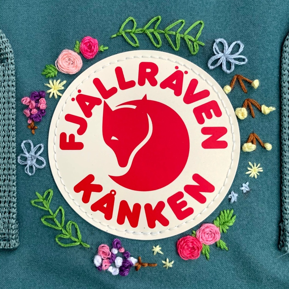 custom floral embroidered hoodies, T-shirts, and backpacks